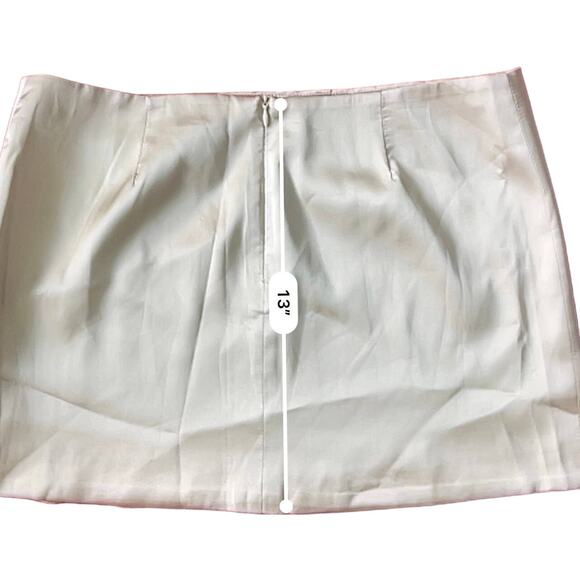 Edikted Seidiger Satin-Micro-Rock Gold Mini Skirt Size Large - Picture 5 of 8